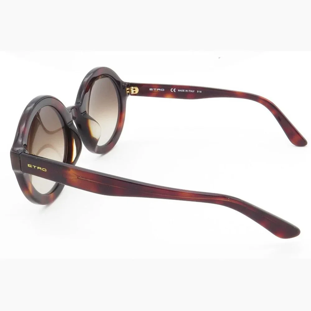 NEW ETRO Italian Round Havana Sunglasses (100% UV Protection) - Picture 5 of 11